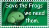 Save the froggies: We need them Stamp