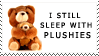 I still sleep with plushies Stamp